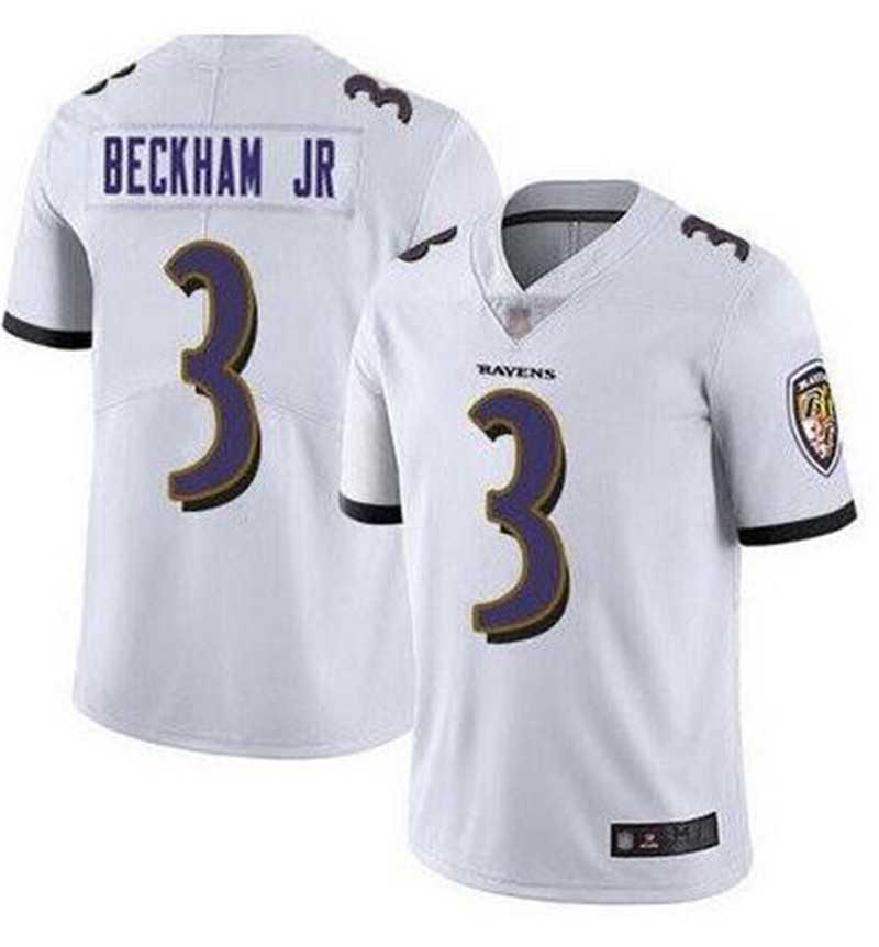 Men & Women & Youth Nike Baltimore Ravens #3 Odell Beckham Jr White Vapor Untouchable Limited Jersey->carolina panthers->NFL Jersey